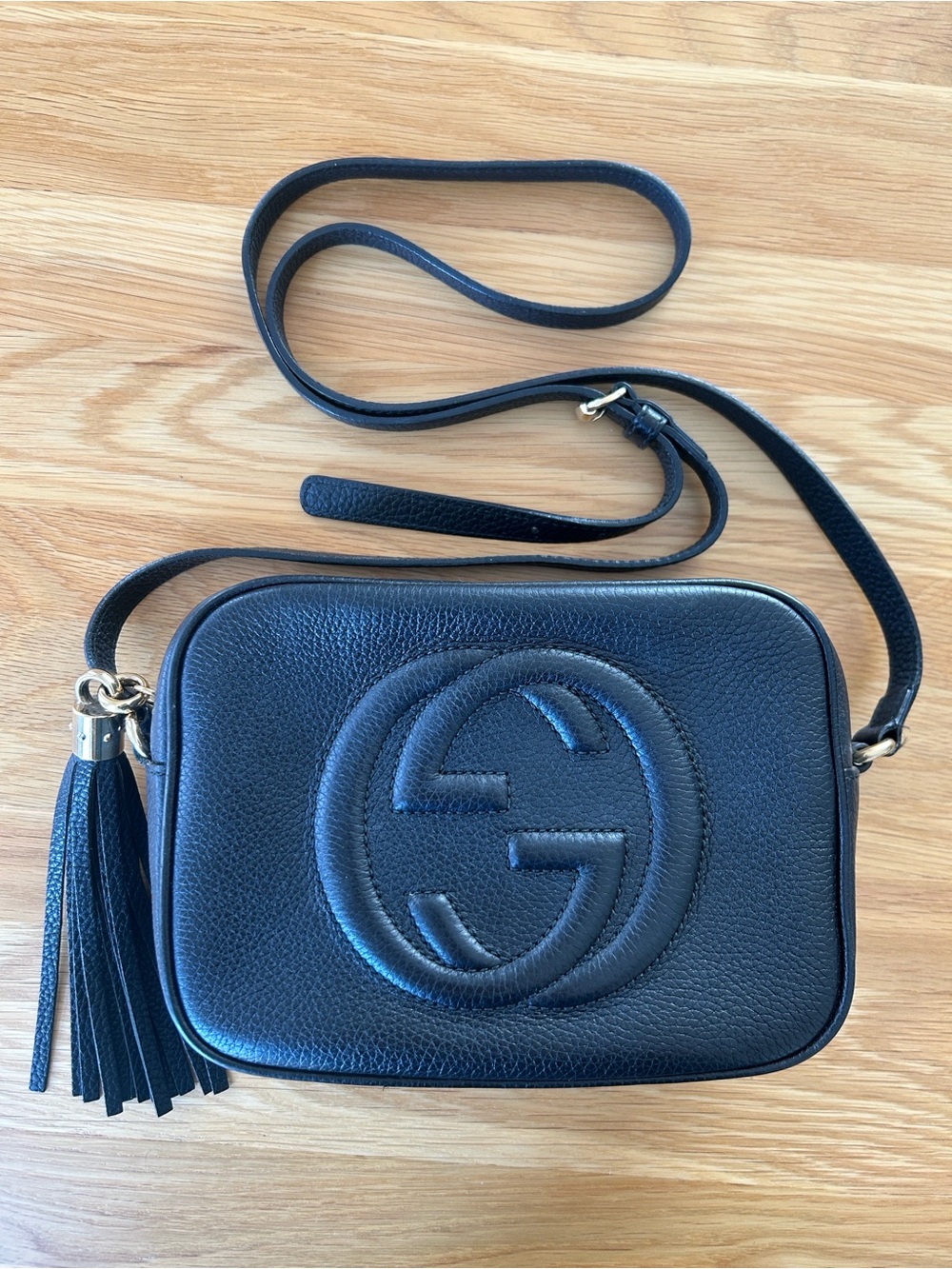 Gucci Soho Leather Disco Bag Black